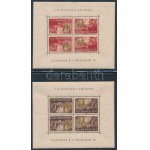 1947 Roosevelt kisívsor, 8 db fordított képállással (150.000) / Roosevelt 8 tete beche minisheets (szokásos apró hibák ...