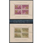 1947 Roosevelt kisívsor, 8 db fordított képállással (150.000) / Roosevelt 8 tete beche minisheets (szokásos apró hibák ...