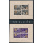 1947 Roosevelt kisívsor, 8 db fordított képállással (150.000) / Roosevelt 8 tete beche minisheets (szokásos apró hibák ...