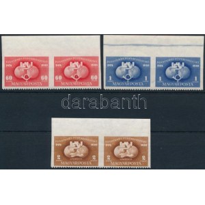 1949 UPU D sor párokban (40.000) (1Ft felül kicsi szakadás) / Mi 1056-1058 D set in pairs (1Ft small tear above...