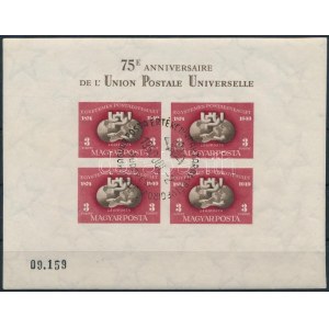 1950 UPU vágott blokk (160.000) / Mi 18 imperforate block