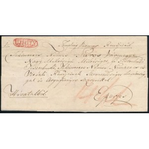 1828 Ex offo piros / red UJHELY - Eperjes