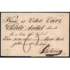 1843 Portós levél / Unpaid cover COMORN - Pest