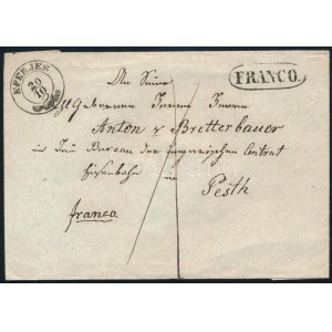 ~1848 Franco levél / cover EPERJES - Pesth