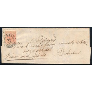 1856 3kr levélen / on cover NAGY KÁLLÓ