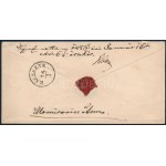 1856 3kr lemezhibával borítékon / with plate flaw on cover PESTH