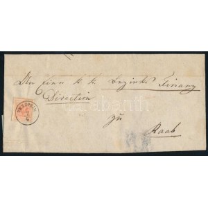 1856 3kr levélen / on cover VESZPRIM - Raab