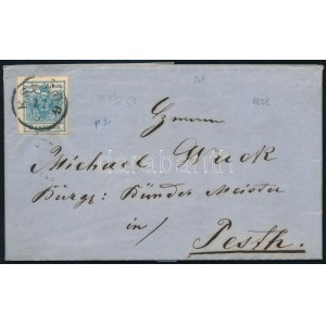 1858 9kr III/b típus levélen / on cover ESSEGG