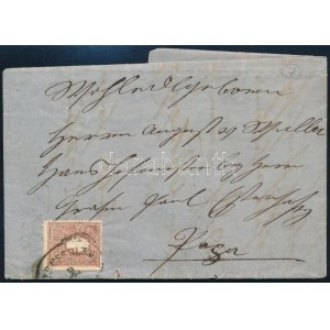 1861 10kr II. tip levélen / on cover PRESSBURG - PÁPA (6.500)