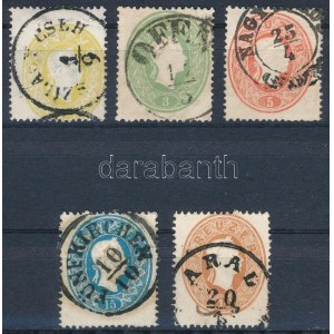 1861 Teljes sor olvasható bélyegzésekkel (21.350) / set, 5 values