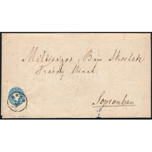 1862 15kr levélen / on cover ARAD - Sopron