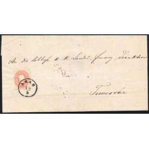 1863 5kr levélen / on cover ARAD - Temesvár