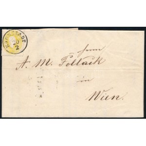 1863 2kr levélen / on cover KRONSTADT - Wien