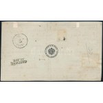 1863 Retour recepisse 10kr bélyeggel ABAÚJSZÁNTÓ + BEREGSZÁSZ