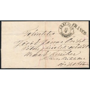 1864 Franco levél / cover SZALABÉR
