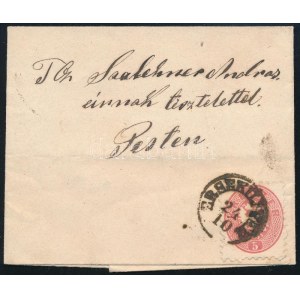 ~1864 5kr levélen / on cover ÉRSEKÚJVÁR