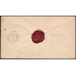 ca. 1865 15kr díjjegyes boríték / PS-cover PEST / Abend
