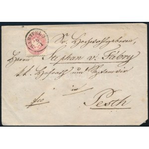 1865 5kr levélen / on cover BARTFELD - Pesth