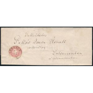 1866 5kr levélen / on cover LOSONCZ - Debrecen