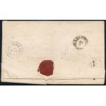 1866 Portózott levél / Unpaid cover, kék / blue IHAROSBERÉNY - Keszthely