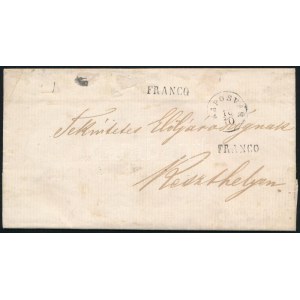 1866 Franco levél / cover KAPOSVÁR - Keszthely