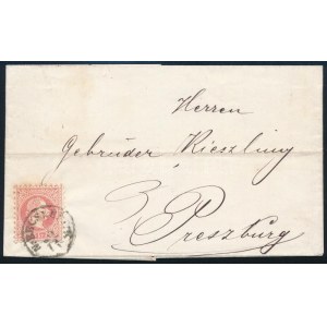 1867 5kr levélen / on cover N:BECSKEREK - Preszburg