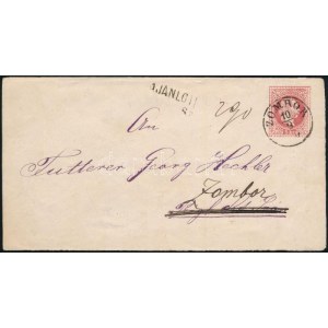 1867 Ajánlott 5kr díjjegyes levél 10kr díjkiegészítéssel, visszaküldve / Registered PS...