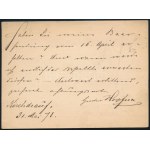 1871 Díjjegyes levelezőlap / PS-card SZEPES VÁRALLYA - WIEN