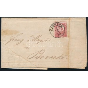 1873 5kr levélen / on cover SZENICZ