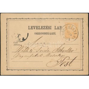 1873 2kr díjjegyes levelezőlap / PS-card KÖRMÖCZBÁNYA