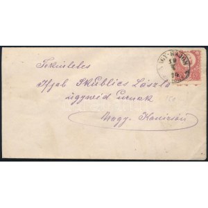 1874 5kr borítékon / on cover NAGY-BAJOM
