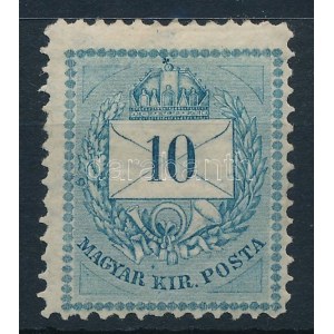1881 Színes számú 10kr 13-as fogazással, eredeti gumizással, szép darab (20.000) / Mi 24 with perforation 13...
