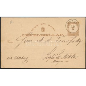 1875 2kr díjjegyes levelezőlap / PS-card PARNDORF
