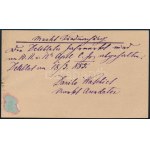 1885 2kr díjjegyes levelezőlap / PS-card DELIBLAT
