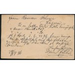 1896 2kr díjjegyes levelezőlap 5kr díjkiegészítéssel Luzernbe / PS...