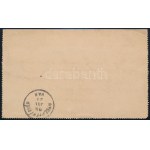1898 5kr díjjegyes zárt levelezőlap 10kr díjkiegészítéssel ajánlott küldeményként Karlsburgba / 5kr PS...