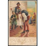 1899 Képeslap KISCZELL-SZÉKESFEJÉRVÁR vasúti bélyegzéssel / Postcard with railway postmark