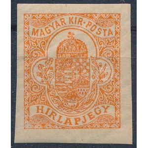 1900 Hírlapbélyeg számvízjellel / Newspaper stamp with number in the watermark