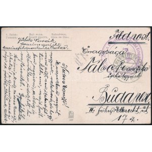 1915 Tábori posta képeslap / Field postcard MFP POLA + Gericht des k.u.k...