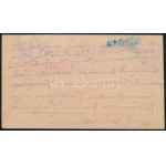 1915 Fliegerpost Przemysl cenzúrás tábori posta lap Bősre / Censored field postcard to Boos