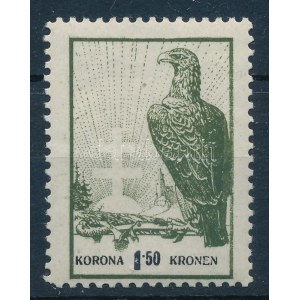 Nyugat-Magyarország IX. 1921 1,50K bélyeg / Mi XIII. Signed: Bodor