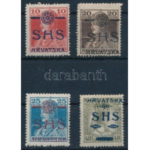 SHS 1918 4 klf bélyeg lemezhibákkal. Signed: Bodor