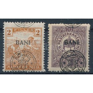 Kolozsvár 1919 2 klf bélyeg elcsúszott felülnyomással. Signed: Bodor