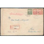 1920 Ajánlott levél Arató 8 x 20f + 5 x 40f bérmentesítéssel / Registered cover with 360f franking TATABÁ(NYA) - (PÁ...