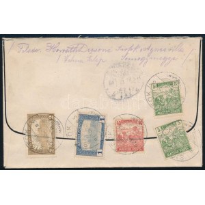 1920 Ajánlott levél Magyar Posta 2 x 5f + 40f + 1K + 2K bérmentesítéssel / Registered cover with 3,50K franking SIÓFOK...