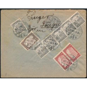 1921 Levél GRAZ-BUDAPEST vasúti bélyegzéssel / Cover with railway postmark