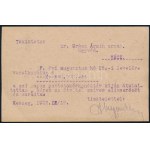 1923 1,50K díjjegyes levelezőlap Arató 50f + 2 x 4K + Parlament 3 x 30K díjkiegészítéssel / PS-card with 98...