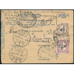 1923 Csomagszállító 5K díjlerovással + Hivatalos (fekbér) bélyegekkel, KISÖRSSZŐLLŐHEGY postaügynökségi bélyegzéssel ...