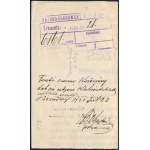 1923 10 x 50f nyomtatvány darabon, INDULÁS UTÁN jelzéssel / 10 x 50f on piece of printed matter BALMAZÚJVÁROS ...
