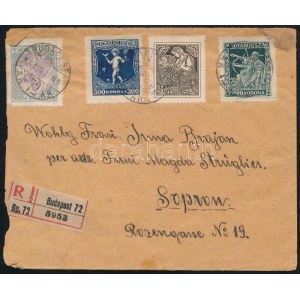 1924 Ajánlott levél Budapestről Sopronba / Registered cover